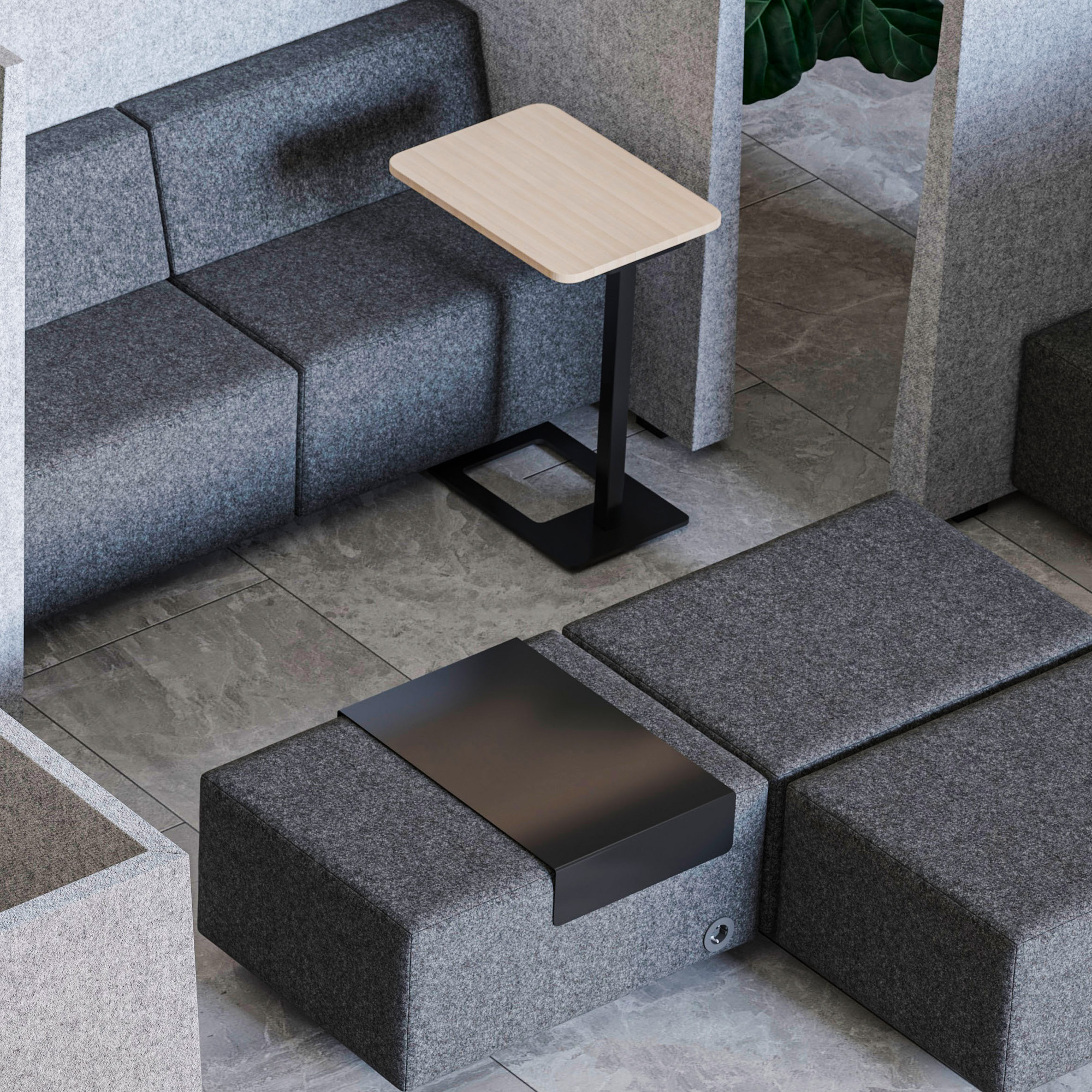 JAZZ Sgabello Pouf / sedile | 800 x 600 mm, Fabric di riferimento Lucia / Velito / Synergy - 9 Main Image