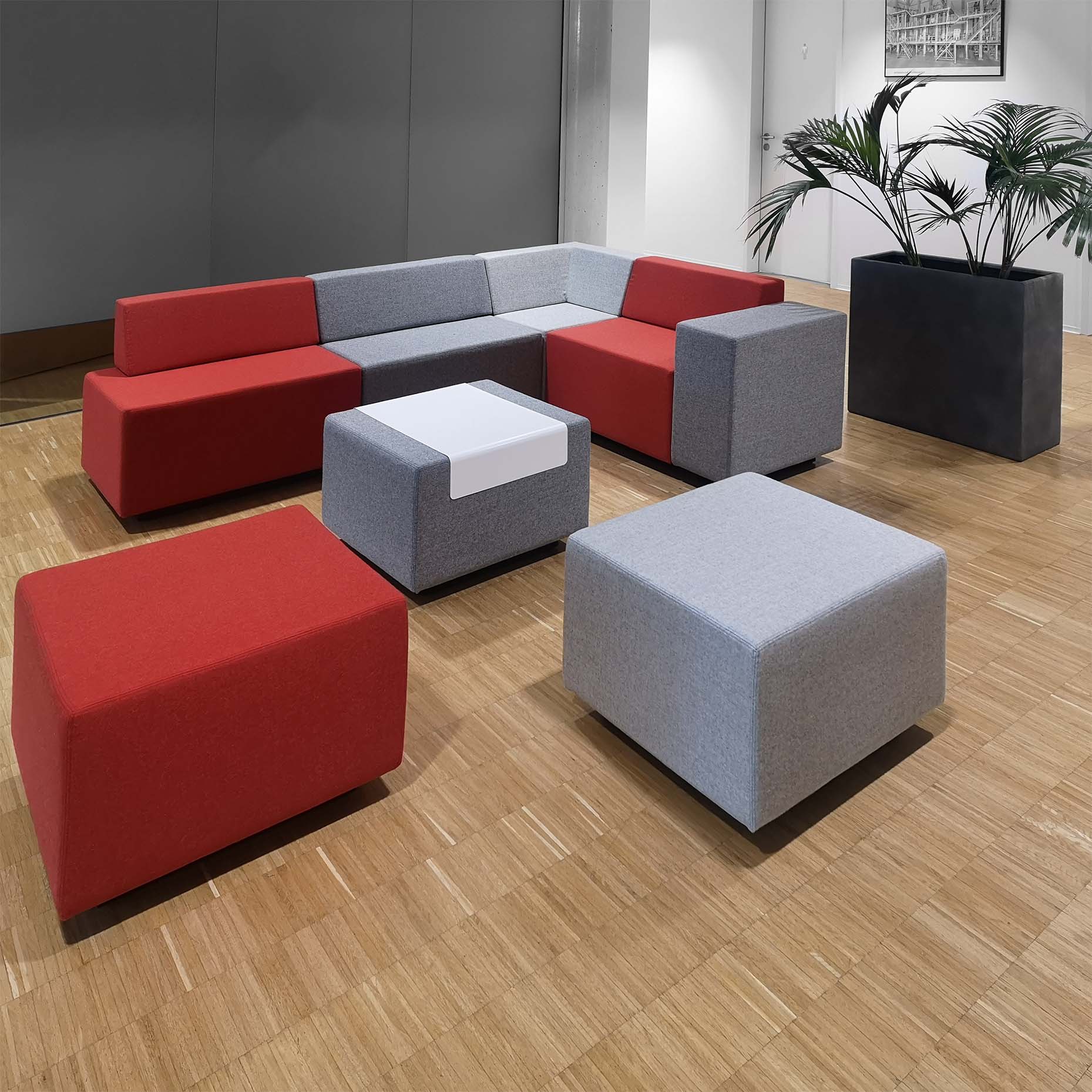 JAZZ Sgabello Pouf / sedile | 800 x 600 mm, Fabric di riferimento Lucia / Velito / Synergy - 10 Main Image