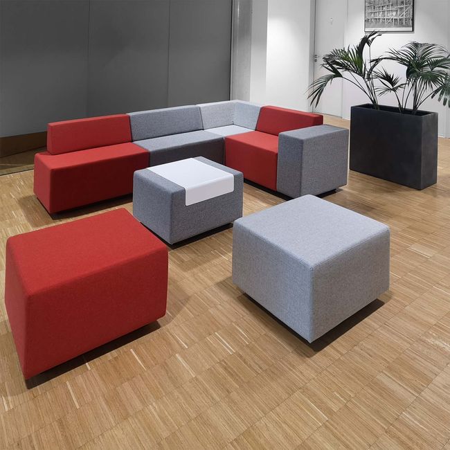 JAZZ Sitzgruppe | 2400 x 1200 mm, Wollbezug VELITO - Senffarben / Braun