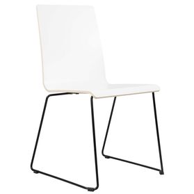 MOON WOOD Besucherstuhl | Kufengestell, Sitzfläche aus Massivholz