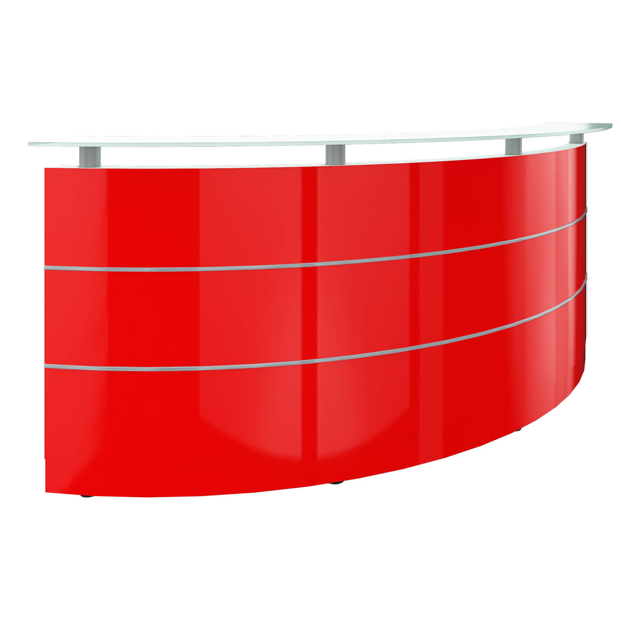 eMel - GRANADA reception desk | Round, 2387 x 1168 mm - 1 Main Image