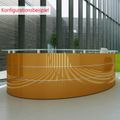eMel - GRANADA reception desk | Round, 2387 x 1168 mm - 7 Thumbnail Image