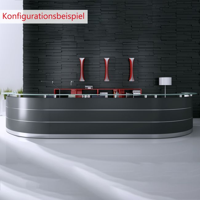 eMel - MALAGA Empfangstheke | 3588 x 1120 mm 