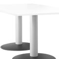 OPTIMA Table de conférence | Forme bateau, 1800 x 1000 mm (6 à 8 personnes), blanc - 4 Thumbnail Image