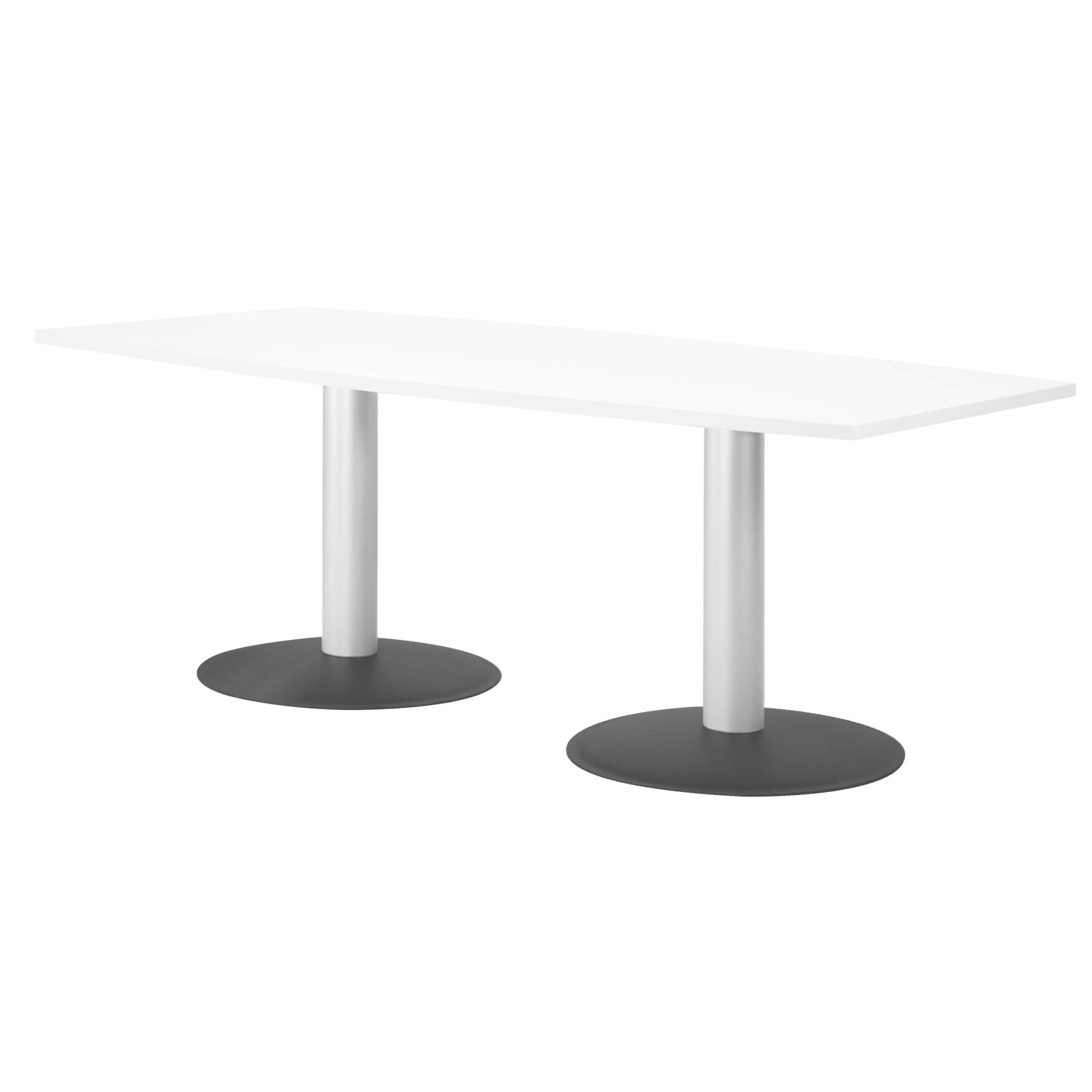 OPTIMA Conference table | Boot shape, 2000 x 1000 mm (6 - 8 people), white - 3 Main Image