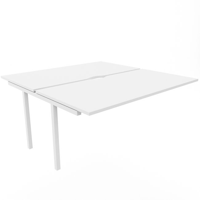 NOVA U Tisch-Erweiterung für Team-Schreibtisch | 1600 x 1640 mm, Weiß