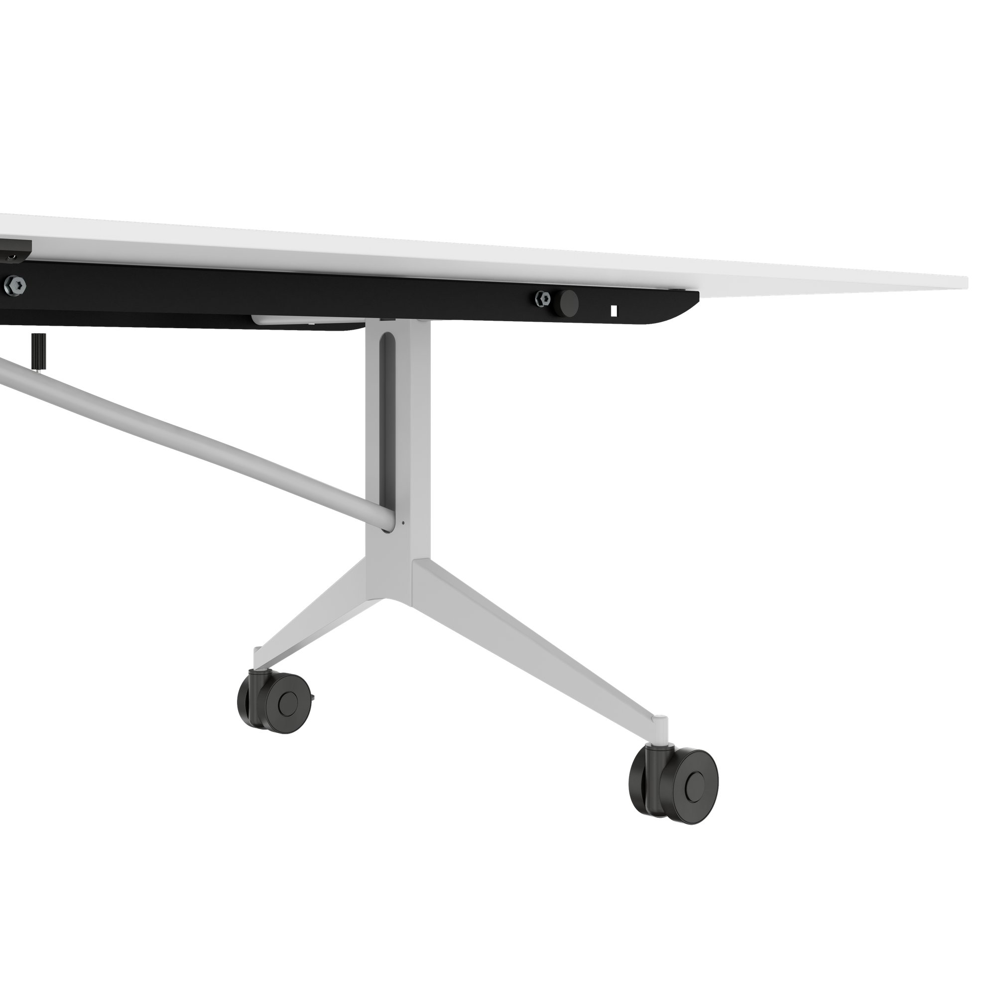 MARA - TIMMY LIBRO Konferenztisch | 3200 x 1200 mm (10 - 14 Personen), rollbar, faltbar, Weiß - 9 Main Image