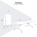 MARA - TIMMY LIBRO Konferenztisch | 3200 x 1200 mm (10 - 14 Personen), rollbar, faltbar, Bernsteineiche - 20 Thumbnail Image