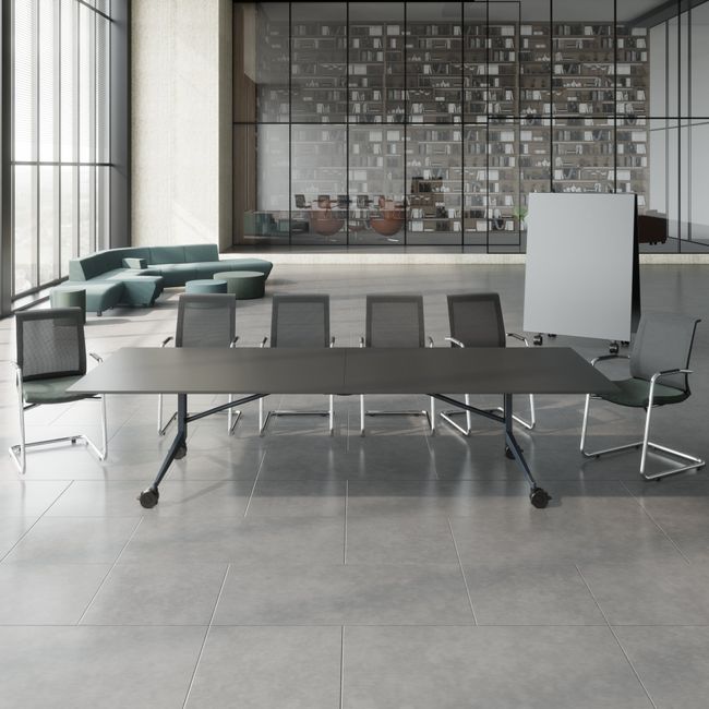 MARA - TIMMY LIBRO Konferenztisch | 3200 x 1200 mm (10 - 14 Personen), rollbar, faltbar, Anthrazit MARA - TIMMY LIBRO Konferenztisch | 3200 x 1200 mm (10 - 14 Personen), rollbar, faltbar, Anthrazit