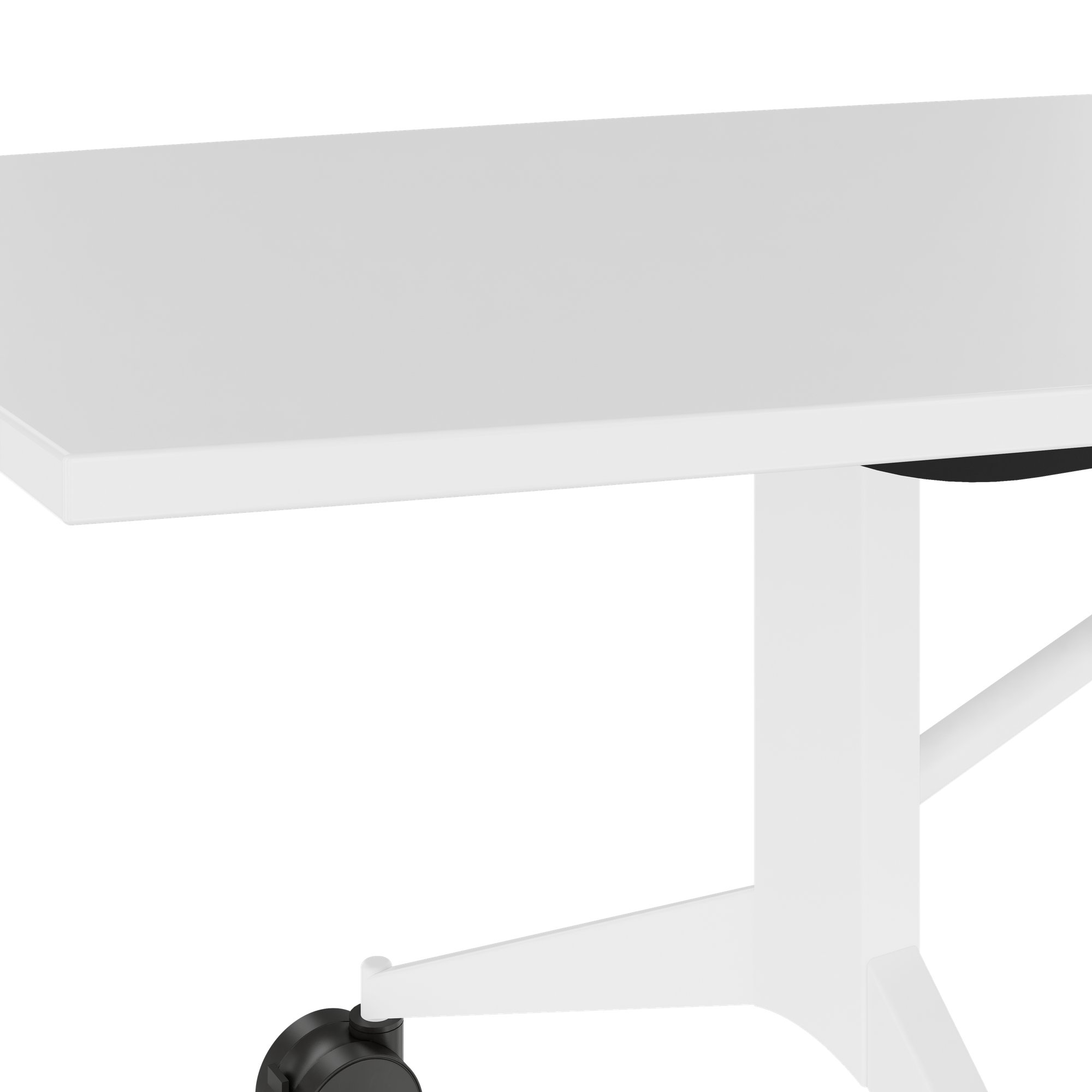 MARA - TIMMY LIBRO Table de conférence | forme bateau, 3200 x 1200 mm (10 - 14 personnes), roulante, pliable,  blanc - 13 Main Image