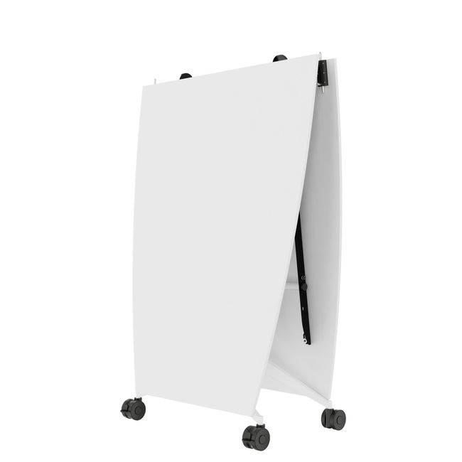 MARA - TIMMY LIBRO Konferenztisch | Bootsform, 3200 x 1200 mm (10 - 14 Personen), rollbar, faltbar,  Weiß