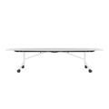 MARA - TIMMY LIBRO Table de conférence | forme bateau, 3200 x 1200 mm (10 - 14 personnes), roulante, pliable,  blanc - 6 Thumbnail Image