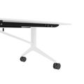 MARA - TIMMY LIBRO Table de conférence | forme bateau, 3200 x 1200 mm (10 - 14 personnes), roulante, pliable,  blanc - 12 Thumbnail Image