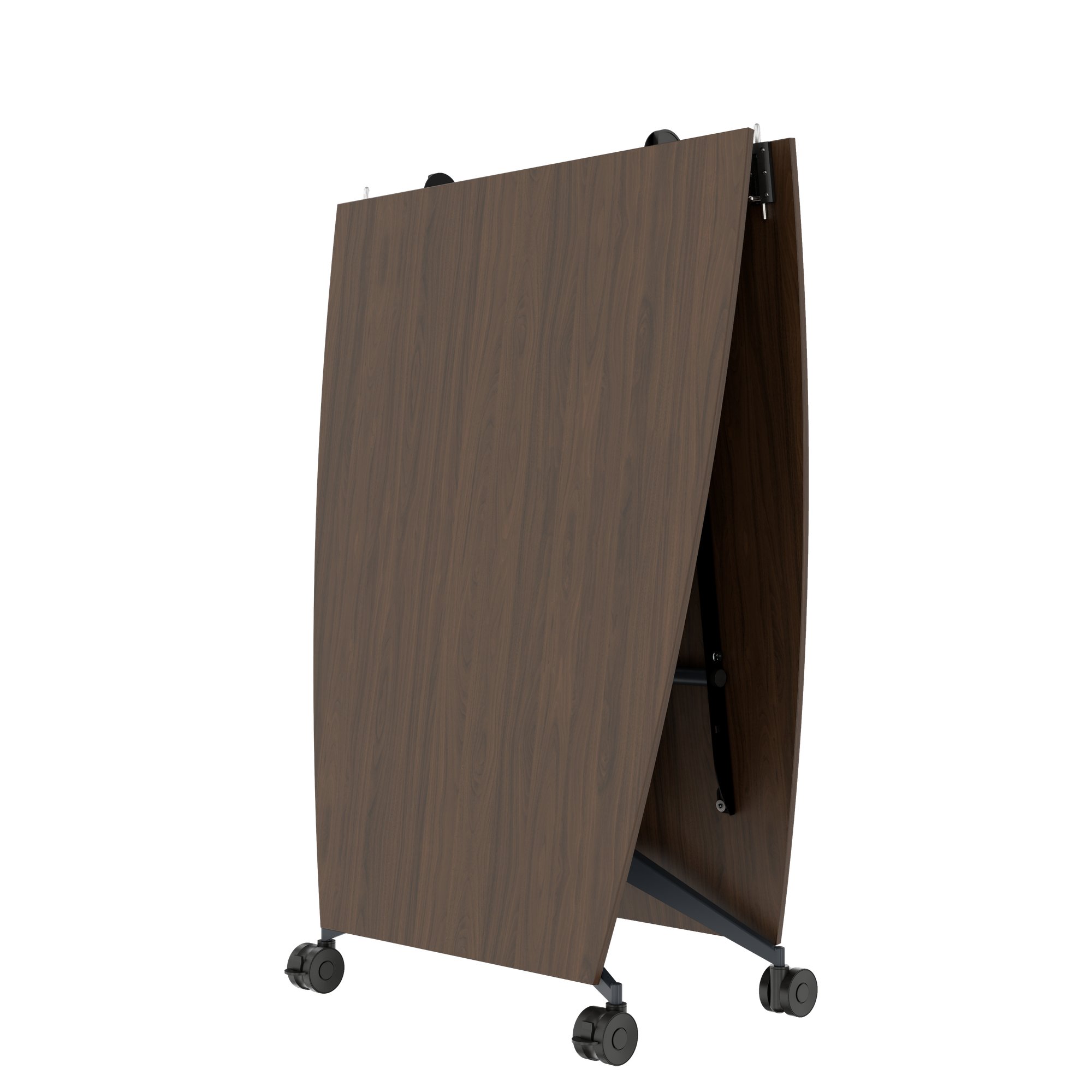 MARA - TIMMY LIBRO Table de conférence | forme bateau, 3200 x 1200 mm (10 à 14 personnes), roulante, pliable,  noyer - 8 Main Image