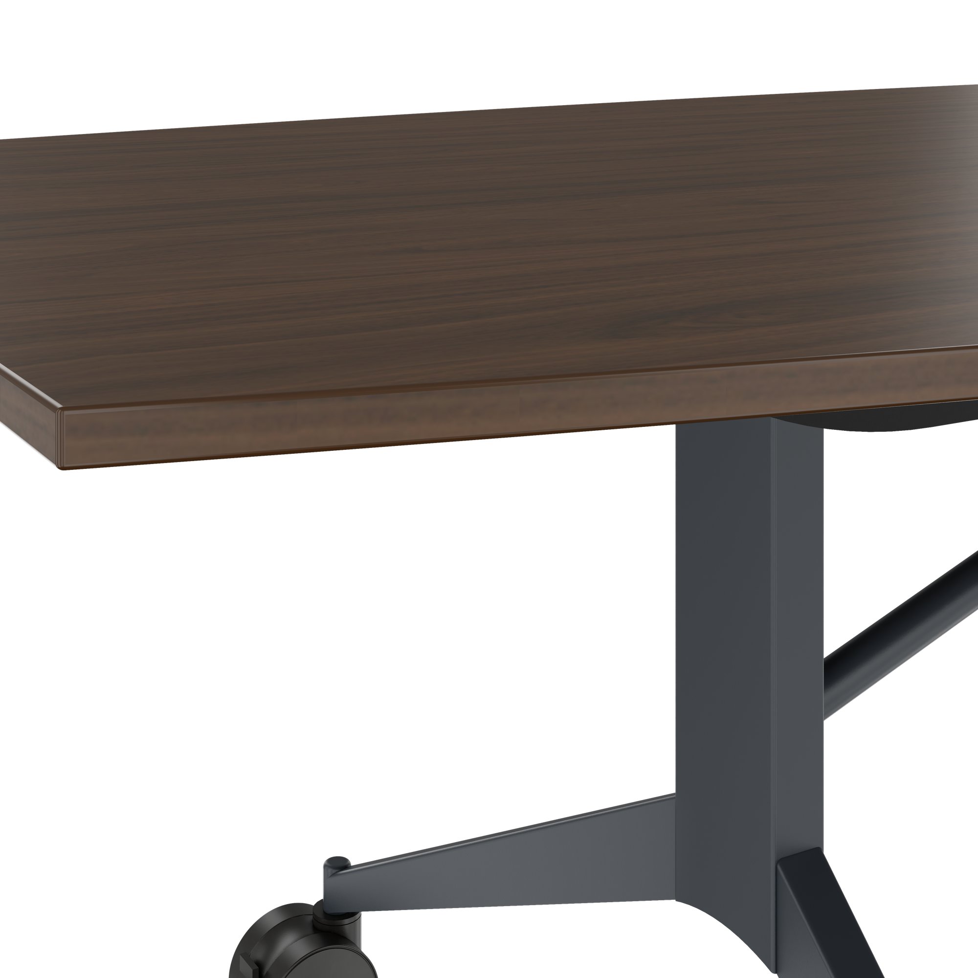 MARA - TIMMY LIBRO Table de conférence | forme bateau, 3200 x 1200 mm (10 à 14 personnes), roulante, pliable,  noyer - 13 Main Image