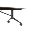 MARA - TIMMY LIBRO Table de conférence | forme bateau, 3200 x 1200 mm (10 à 14 personnes), roulante, pliable,  noyer - 12 Thumbnail Image