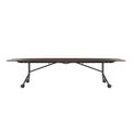 MARA - TIMMY LIBRO Table de conférence | forme bateau, 3200 x 1200 mm (10 à 14 personnes), roulante, pliable,  noyer - 6 Thumbnail Image