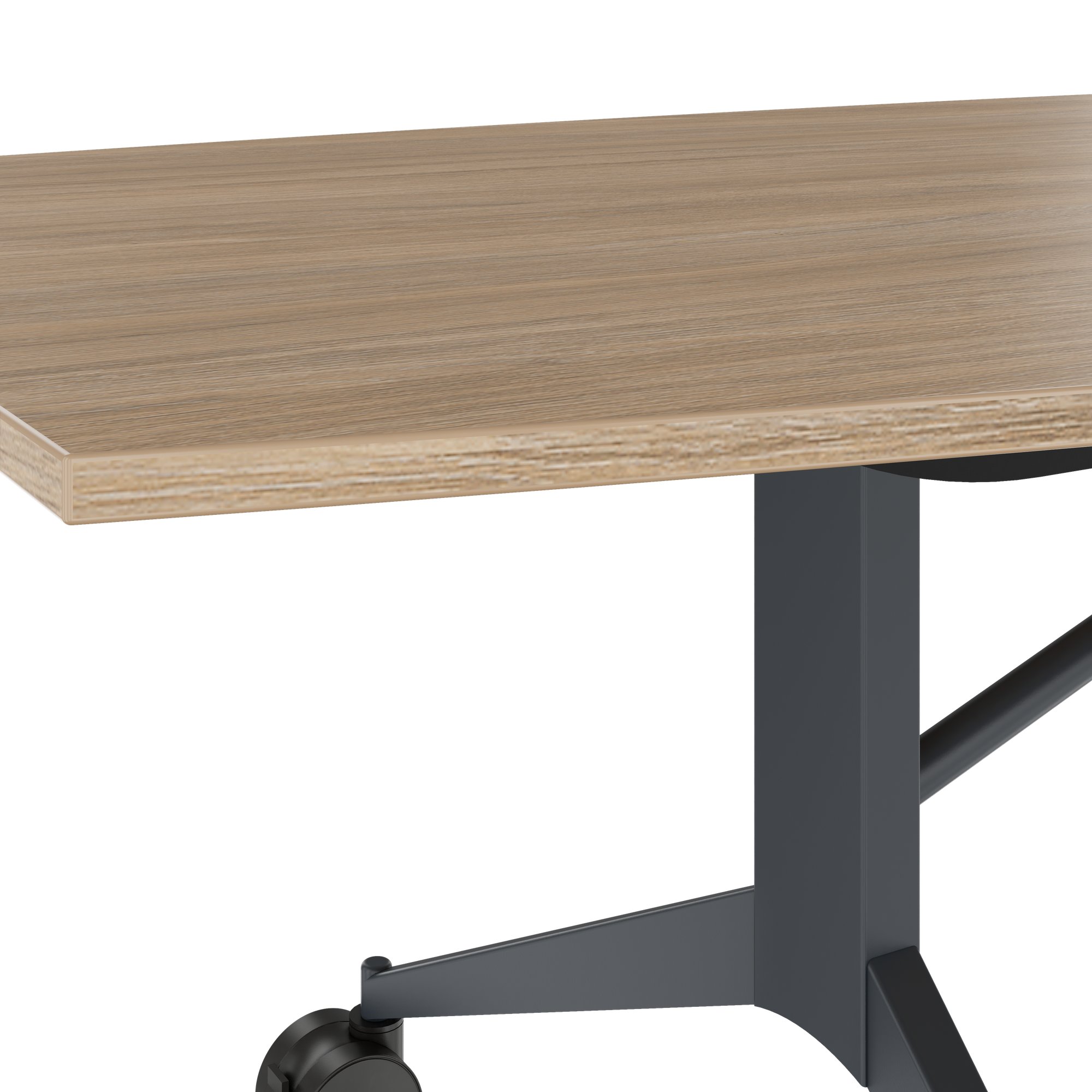 MARA - TIMMY LIBRO Table de conférence | forme bateau, 3200 x 1200 mm (10 à 14 personnes), roulante, pliable, chêne ambré - 13 Main Image