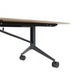 MARA - TIMMY LIBRO Table de conférence | forme bateau, 3200 x 1200 mm (10 à 14 personnes), roulante, pliable, chêne ambré - 12 Thumbnail Image