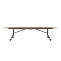 MARA - TIMMY LIBRO Table de conférence | forme bateau, 3200 x 1200 mm (10 à 14 personnes), roulante, pliable, chêne ambré - 6 Thumbnail Image