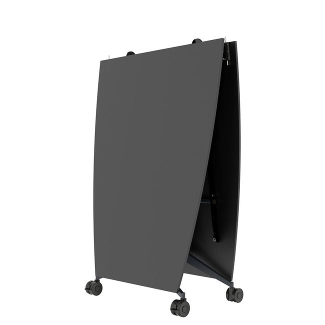 MARA - TIMMY LIBRO Konferenztisch | Bootsform, 3200 x 1200 mm (10 - 14 Personen), rollbar, faltbar, Anthrazit