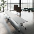 MARA - ARGO LIBRO Klapptisch | 2400 - 2800 x 1000 mm (8 - 10 Personen), rollbar, faltbar, Nussbaum