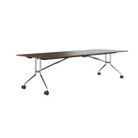 MARA - ARGO LIBRO Klapptisch | 2800 x 1000 mm (8 - 10 Personen), rollbar, faltbar, Nussbaum