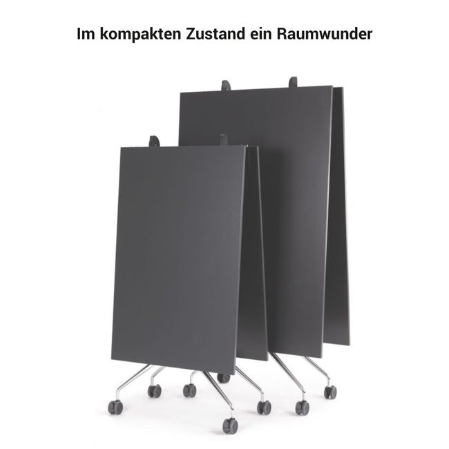 MARA - ARGO LIBRO Klapptisch | 2400 - 2800 x 1000 mm (8 - 10 Personen), rollbar, faltbar, Bernsteineiche