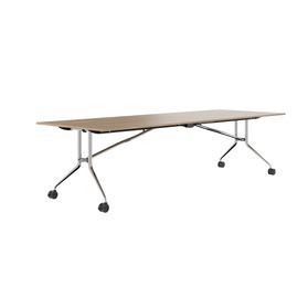 MARA - ARGO LIBRO Klapptisch | 2800 x 1000 mm (8 - 10 Personen), rollbar, faltbar, Bernsteineiche