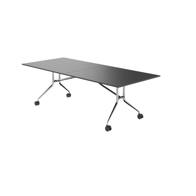 MARA - ARGO LIBRO Klapptisch | 2400 - 2800 x 1000 mm (8 - 10 Personen), rollbar, faltbar, Anthrazit