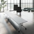 MARA - ARGO LIBRO Klapptisch | 2400 - 2800 x 1000 mm (8 - 10 Personen), rollbar, faltbar, Anthrazit