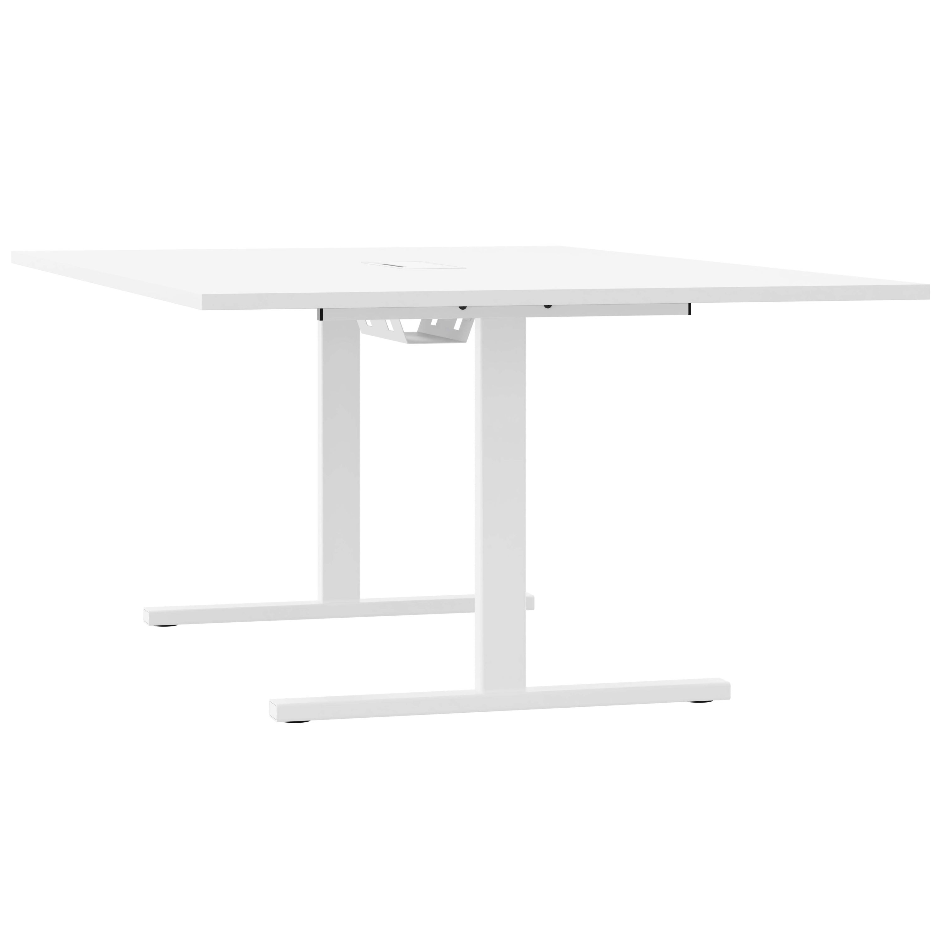 T-EASY Konferenztisch | 2000 x 1200 mm (8 - 10 Personen), elektrifiziert, Weiß - 3 Main Image