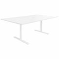 T-EASY Konferenztisch | 2000 x 1200 mm (8 - 10 Personen), elektrifiziert, Weiß