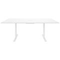 T-EASY Konferenztisch | 2000 x 1200 mm (8 - 10 Personen), elektrifiziert, Weiß