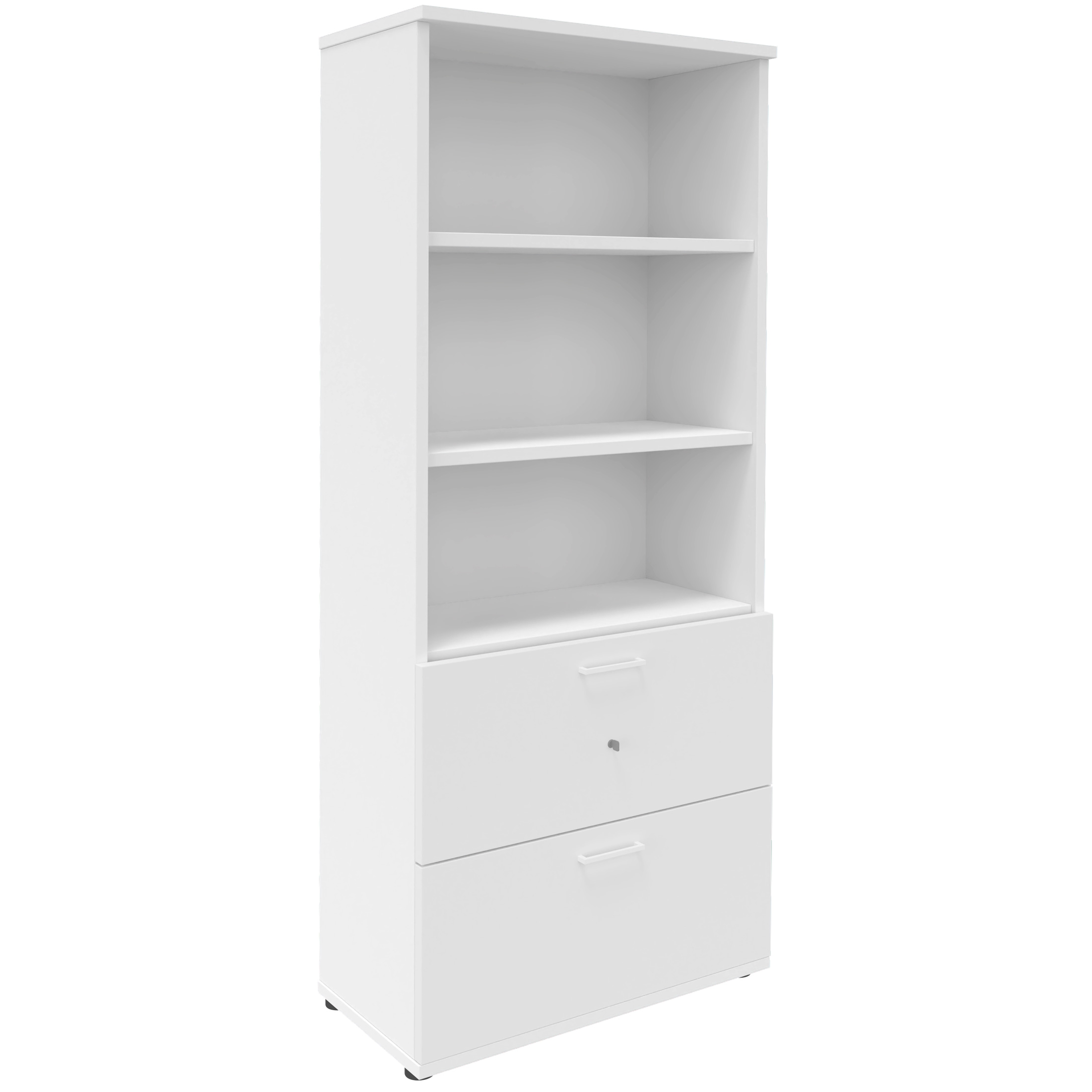 UNI Combined cabinet with hanging register | 5 Oh, 800 x 1897 mm, white - 2 Main Image