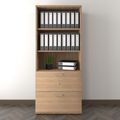 UNI Combined cabinet with hanging register | 5 Oh, 800 x 1897 mm, amber oak - 1 Thumbnail Image