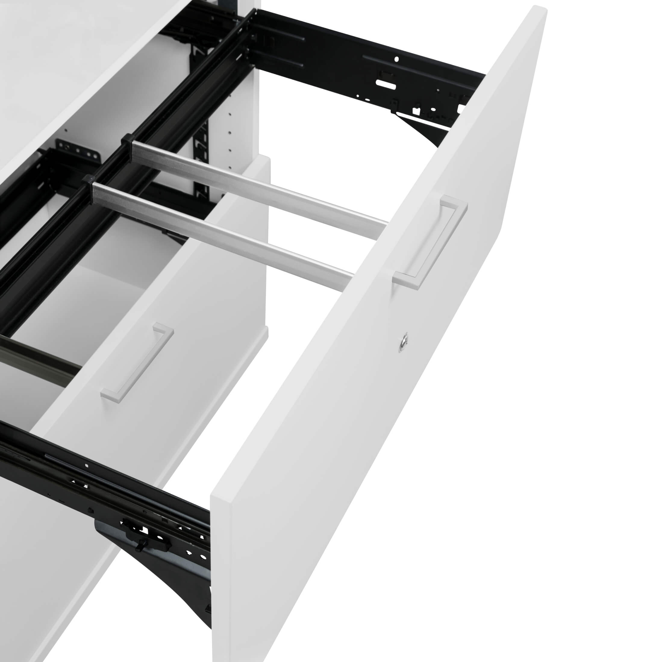 UNI Combined cabinet with hanging register | 5 Oh, 800 x 1897 mm, pearl gray - 6 Main Image
