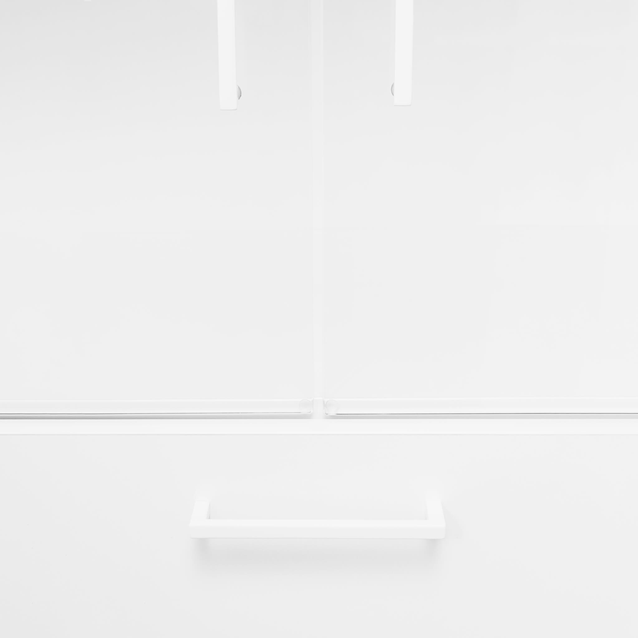 UNI Showcase cabinet with hanger register | 5 Oh, 800 x 1897 mm, white - 6 Main Image