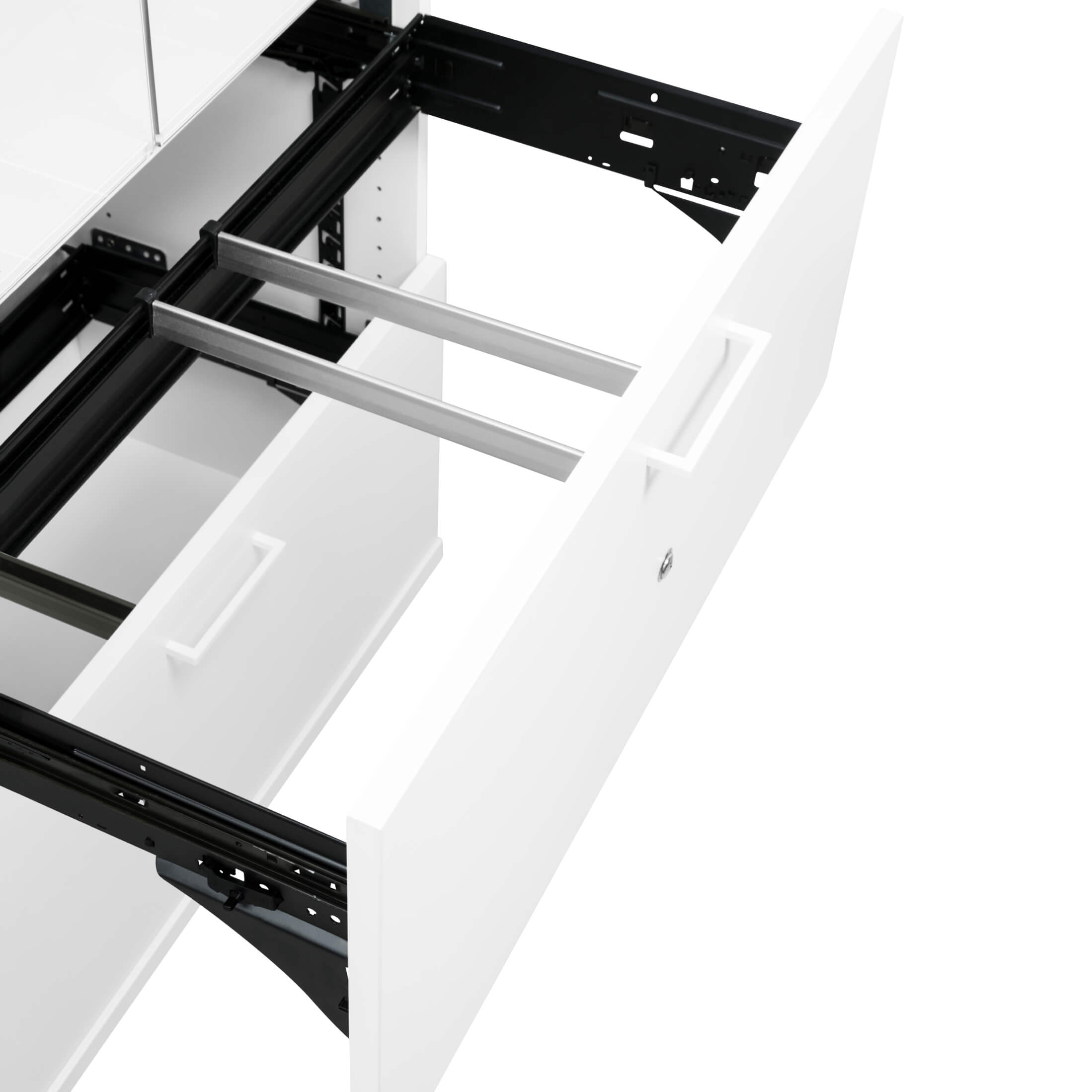 UNI Showcase cabinet with hanger register | 5 Oh, 800 x 1897 mm, white - 7 Main Image