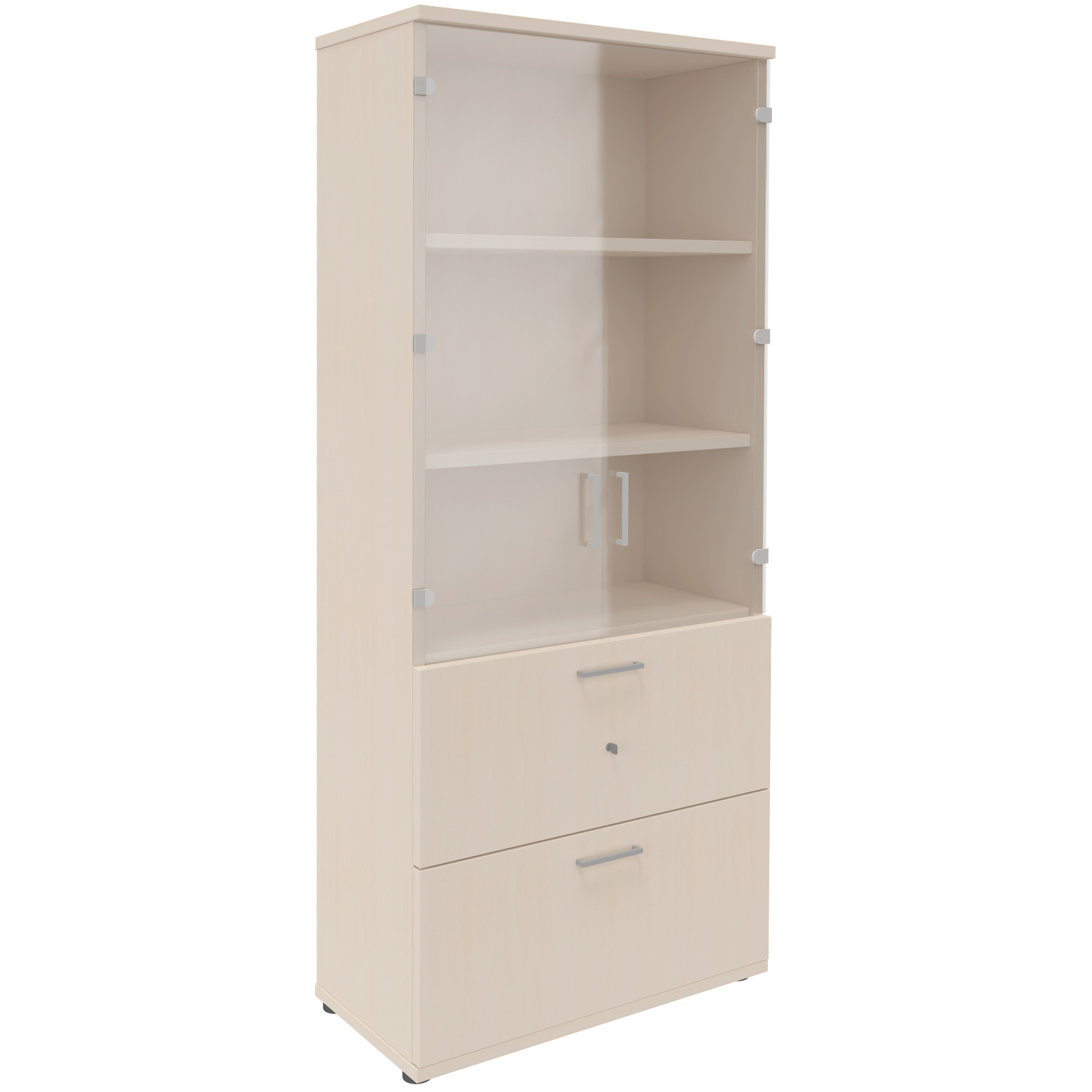 UNI Showcase cabinet with hanger register | 5 Oh, 800 x 1897 mm, maple - 2 Main Image