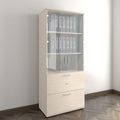 UNI Showcase cabinet with hanger register | 5 Oh, 800 x 1897 mm, maple - 1 Thumbnail Image