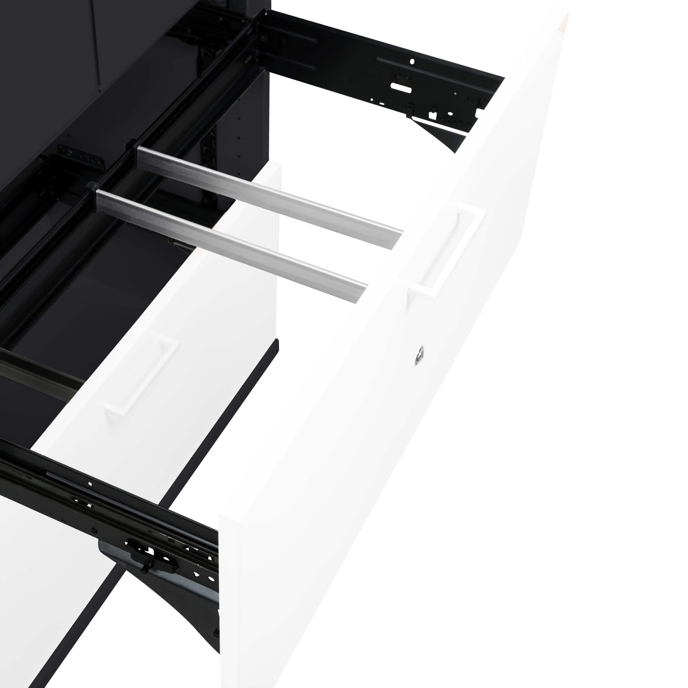 UNI Showcase cabinet with hanger register | 5 Oh, 800 x 1897 mm, anthracite / white - 5 Main Image