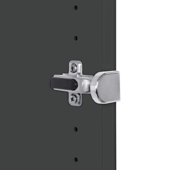 UNI Vitrinenschrank mit Hängeregister | 5 OH, 800 x 1897 mm, Anthrazit / Weiß