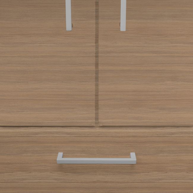 UNI Vitrinenschrank mit Hängeregister | 5 OH, 800 x 1897 mm, Bernsteineiche