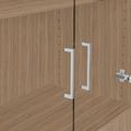 UNI Vitrinenschrank mit Hängeregister | 5 OH, 800 x 1897 mm, Bernsteineiche