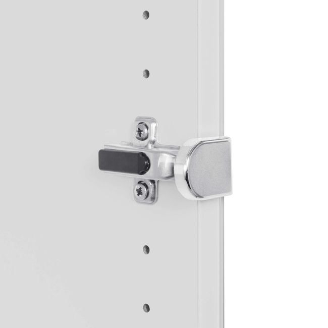 UNI Vitrinenschrank mit Hängeregister | 5 OH, 800 x 1897 mm, Perlgrau