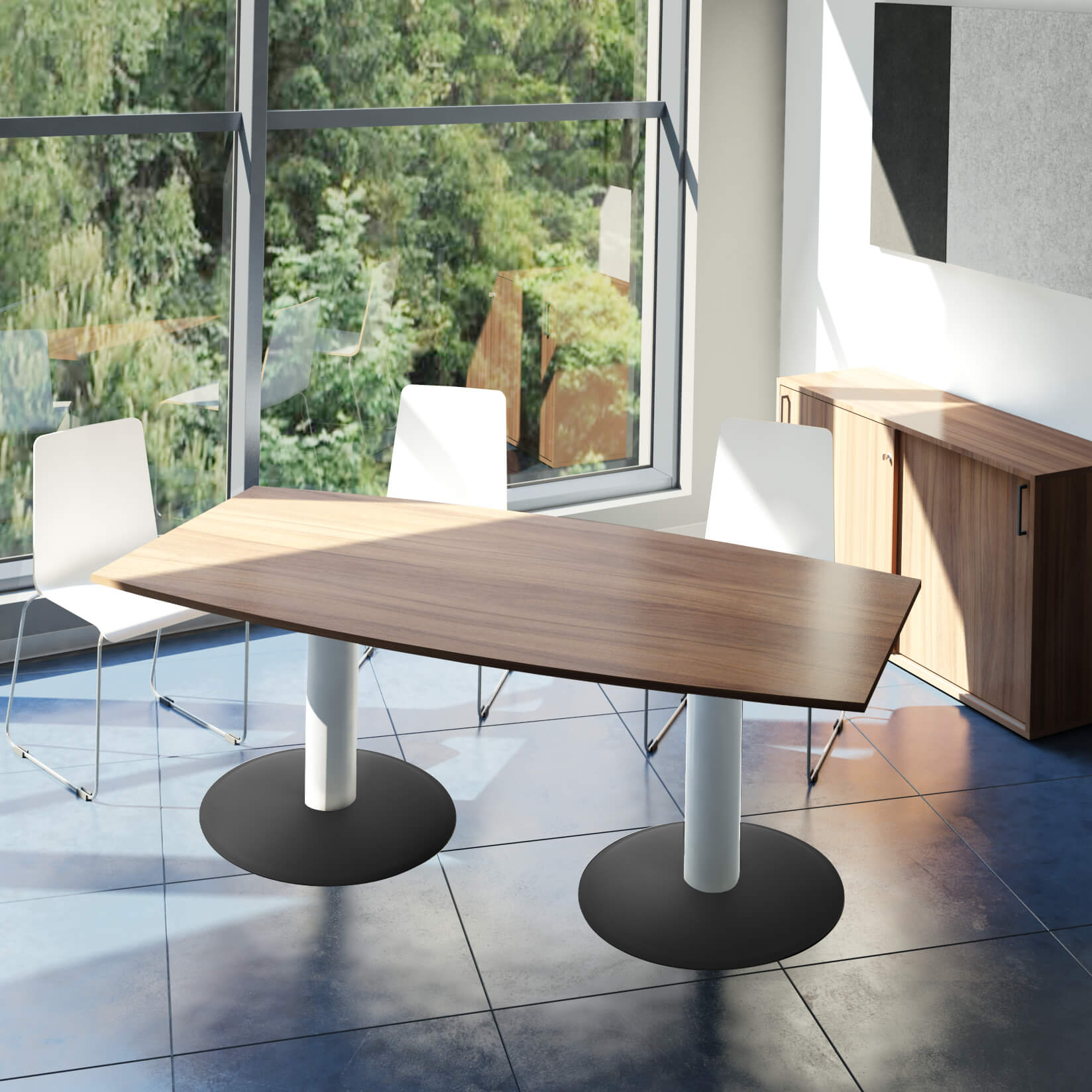 OPTIMA Tabella della conferenza | Forma di avvio, 1800 x 1000 mm (6 - 8 persone), noce - 1 Main Image