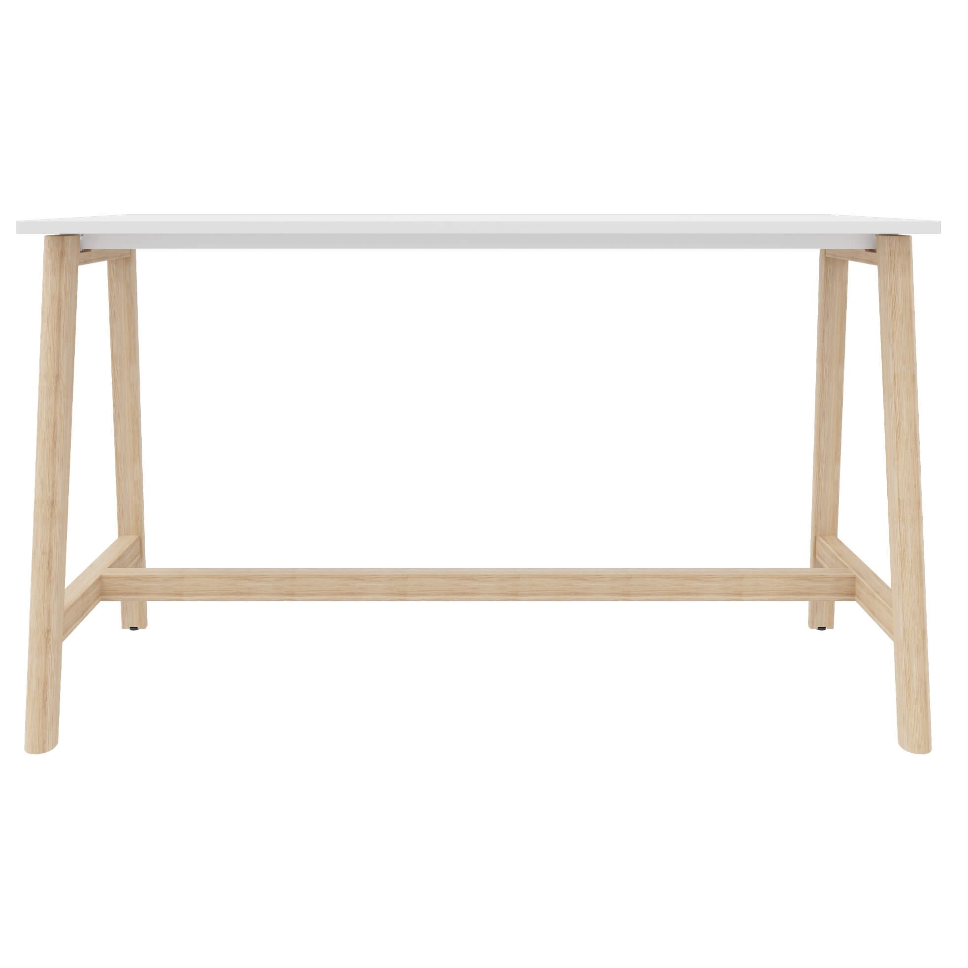 NOVA WOOD High table | Solid wood frame, 1800 x 700 mm, white - 4 Main Image