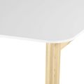 NOVA WOOD Tabella alta | Frame in legno massiccio, 1600 x 700 mm, HPL bianco - 5 Thumbnail Image
