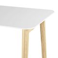 NOVA WOOD Tabella alta | Frame in legno massiccio, 1600 x 700 mm, HPL bianco - 6 Thumbnail Image